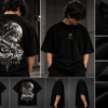 Alpha Lykos Discipline Over Motivation Wolf Oversized T-Shirt – 100% Cotton