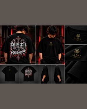 Alpha Lykos Forged Pressure Lookbook Oversized T-Shirt – 100% Cotton
